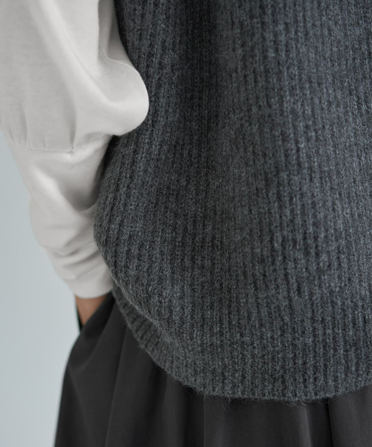 着用イメージ 166cm グレー