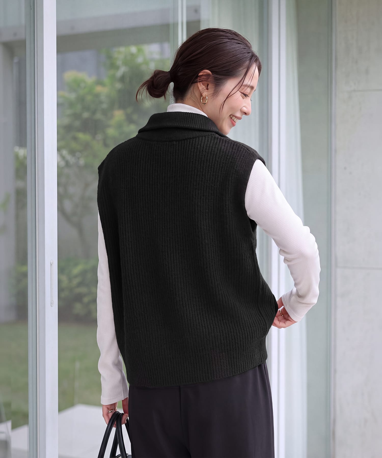 着用イメージ 166cm ブラック