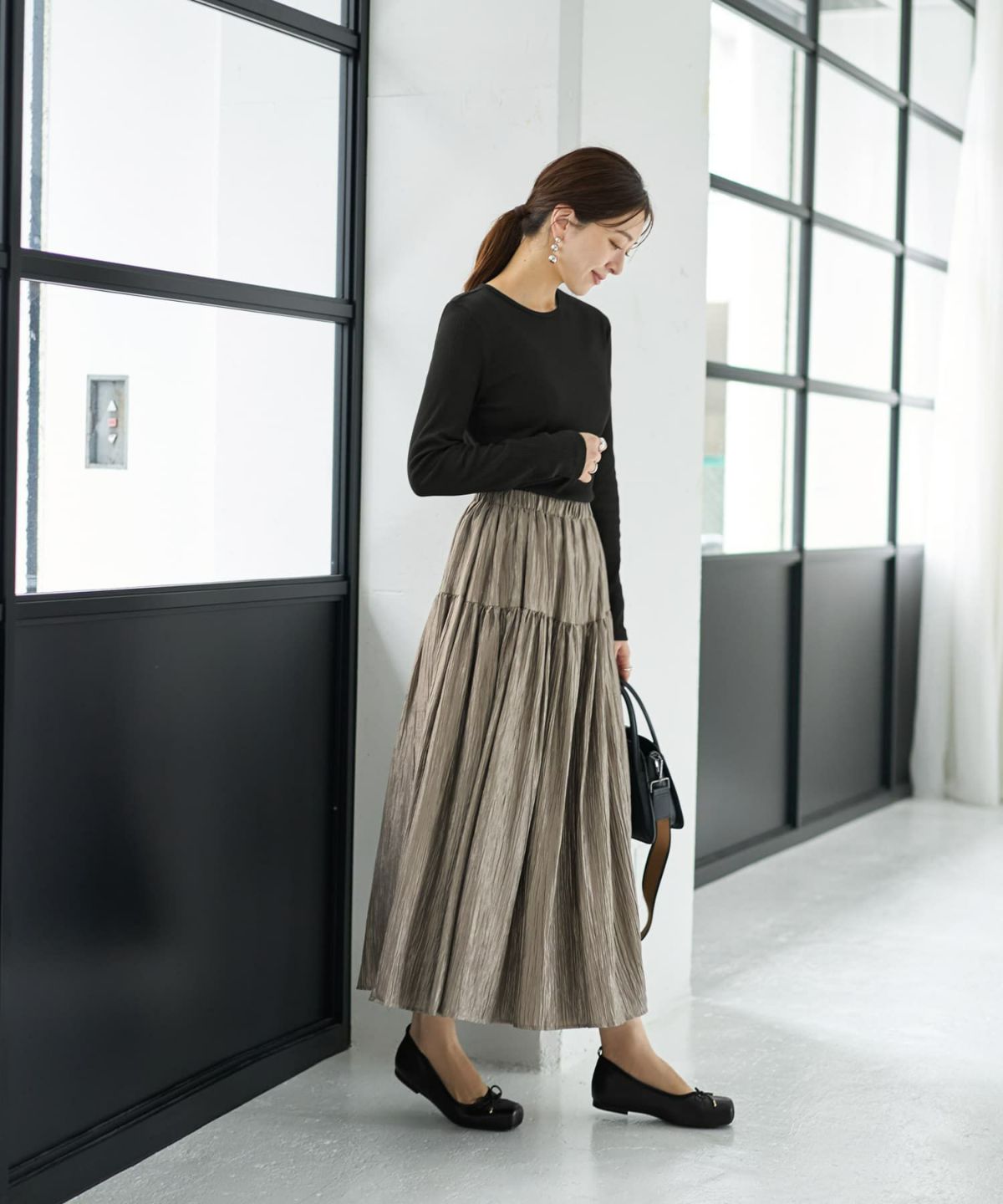 着用イメージ 166cm ブラック