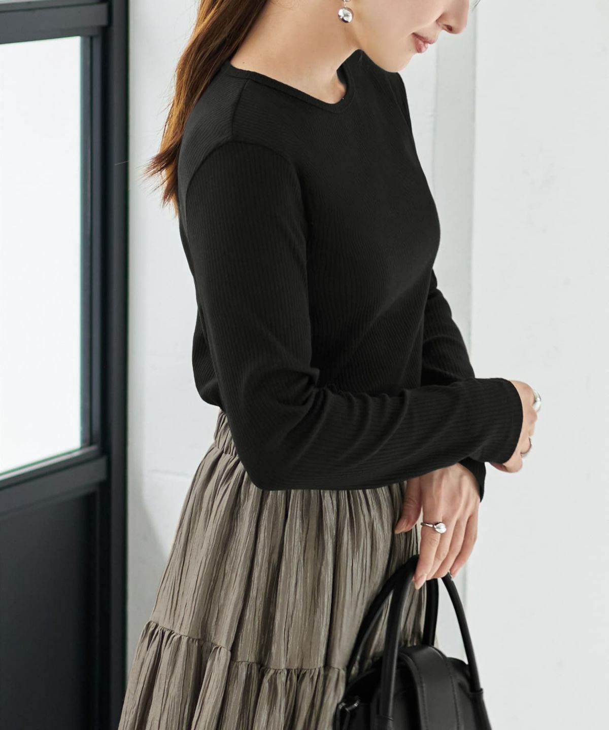 着用イメージ 166cm ブラック