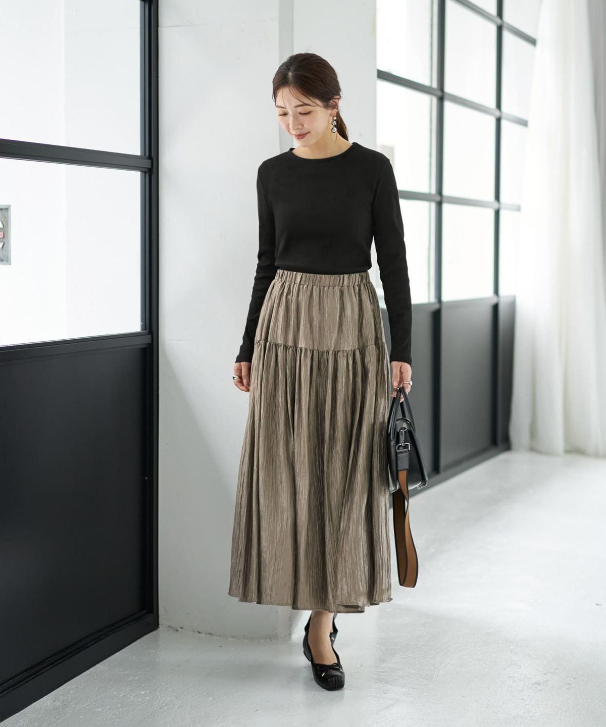 着用イメージ 166cm ブラック