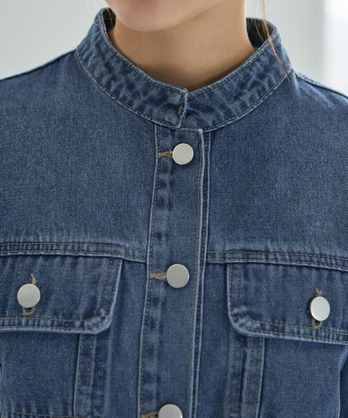 着用イメージ 167cm ブルー 