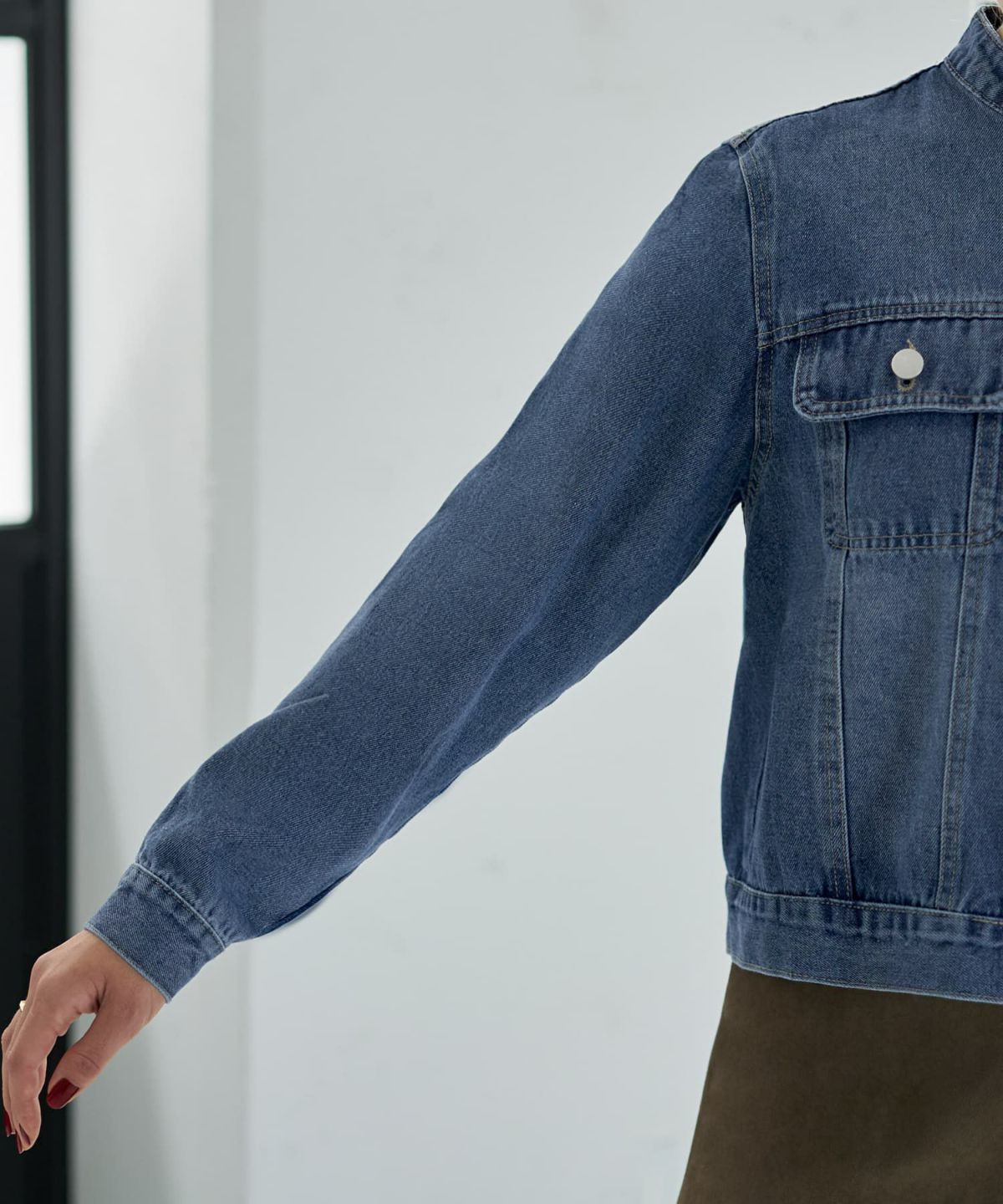 着用イメージ 167cm ブルー 