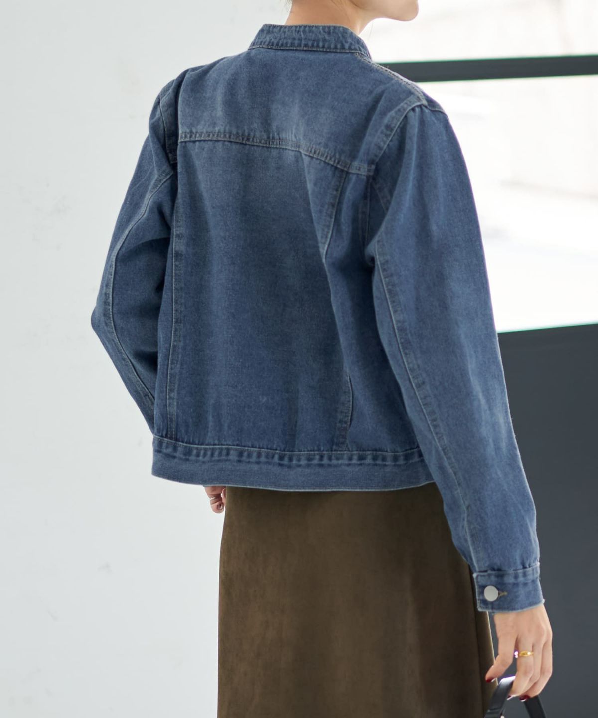 着用イメージ 167cm ブルー 