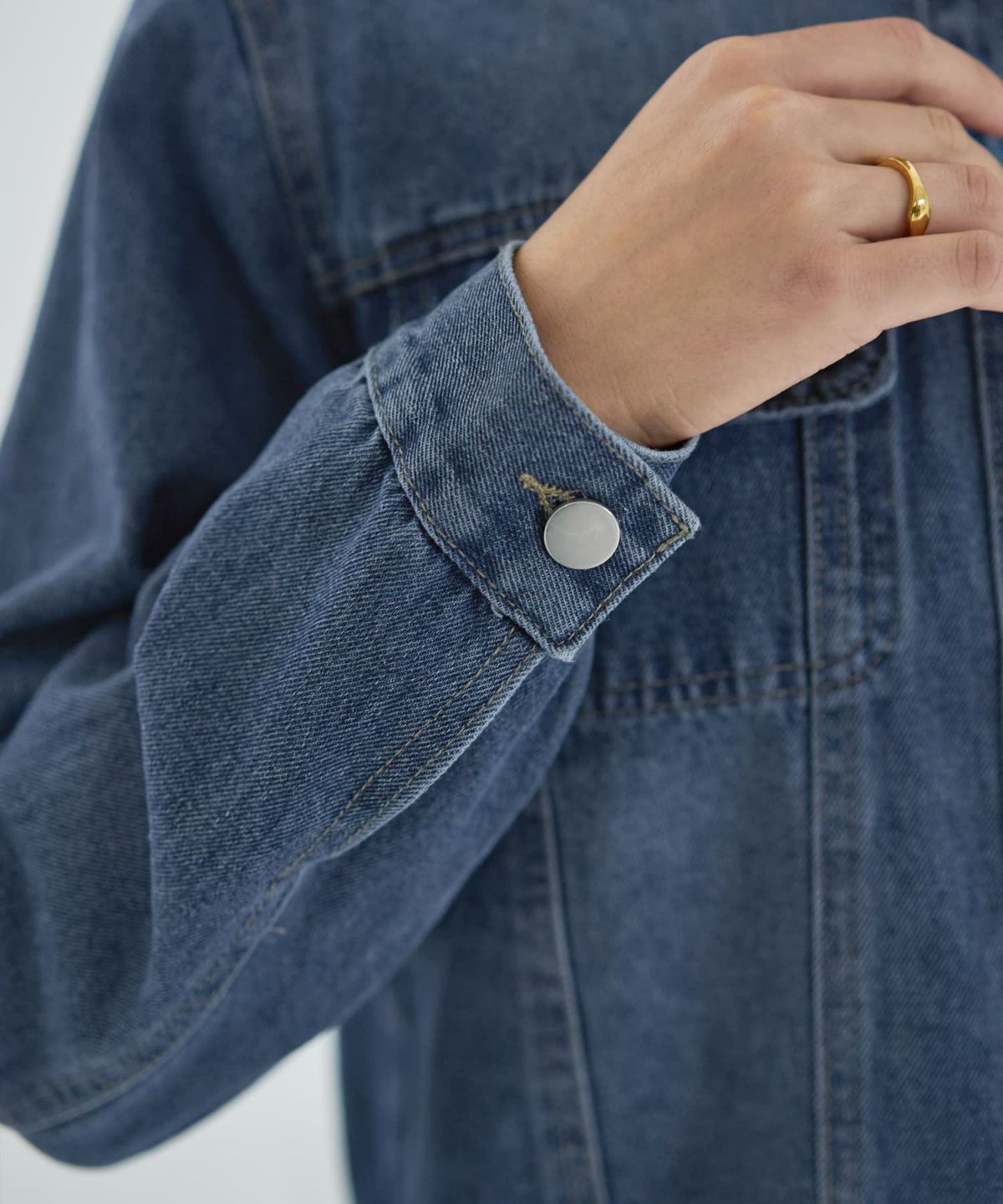 着用イメージ 167cm ブルー 