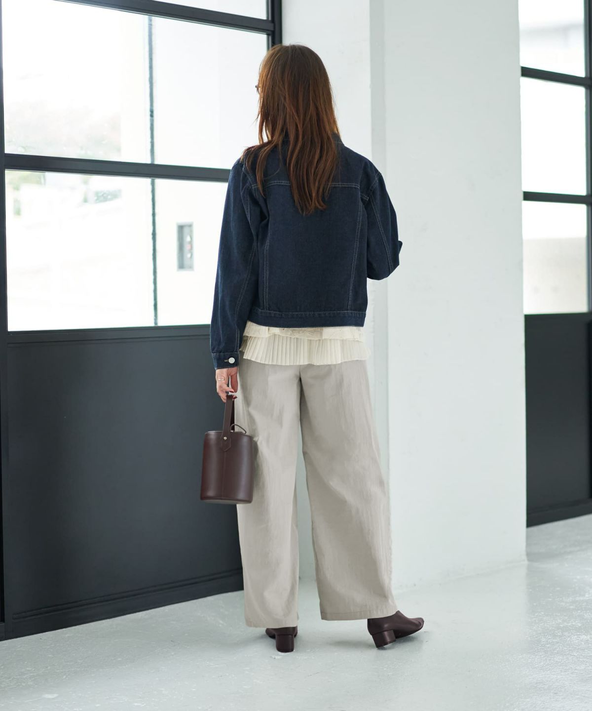 着用イメージ 167cm ネイビー