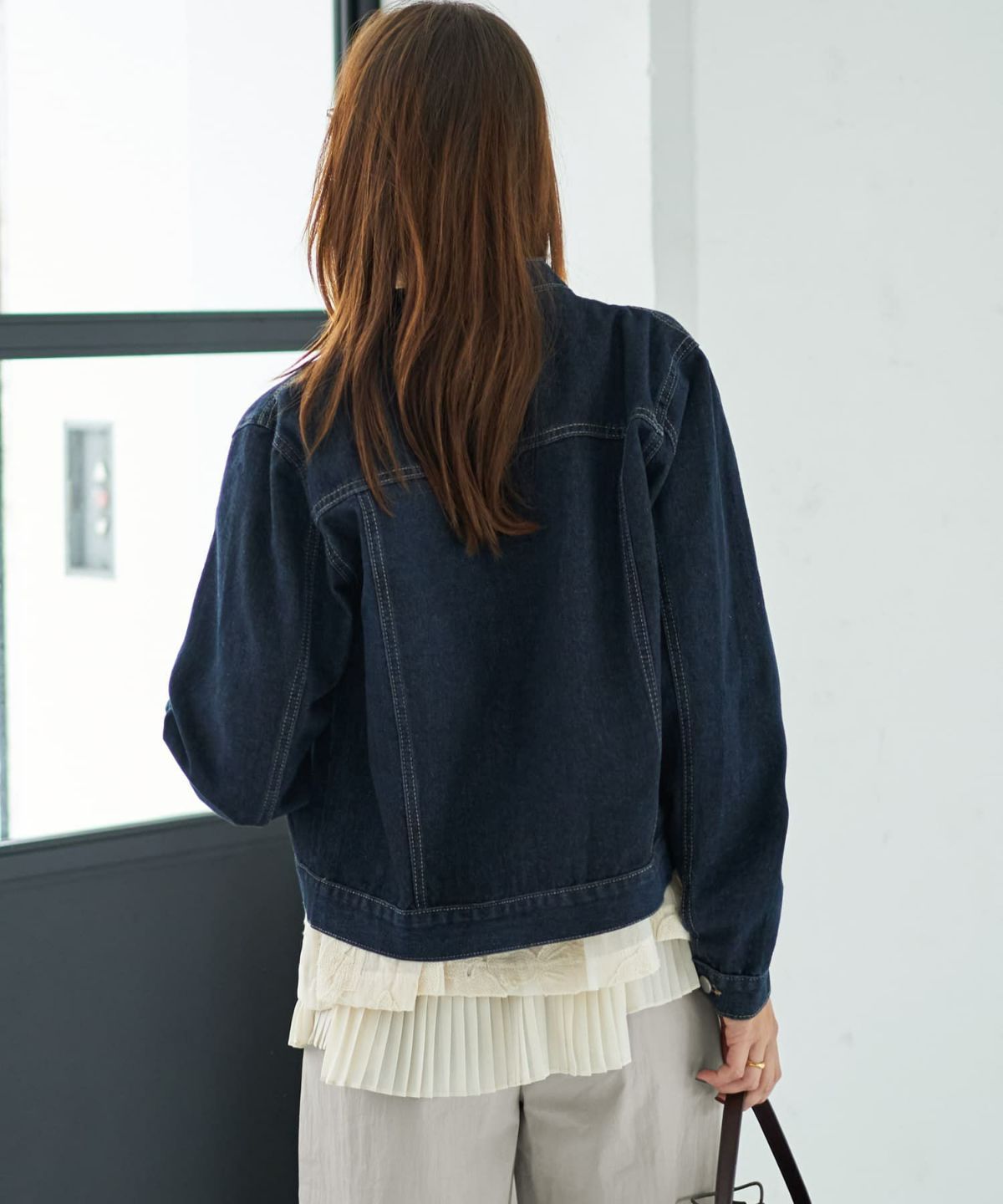 着用イメージ 167cm ネイビー