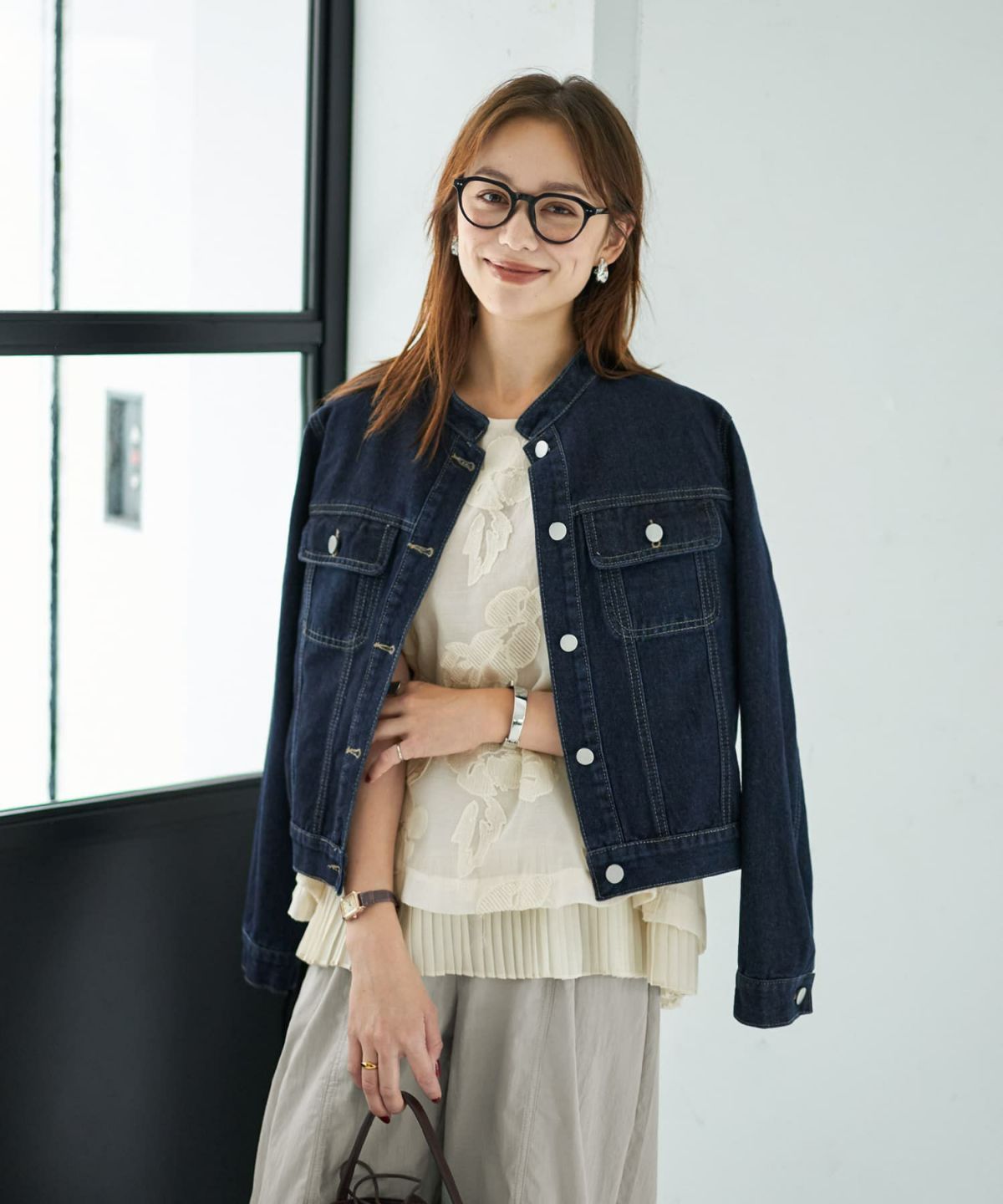 着用イメージ 167cm ネイビー