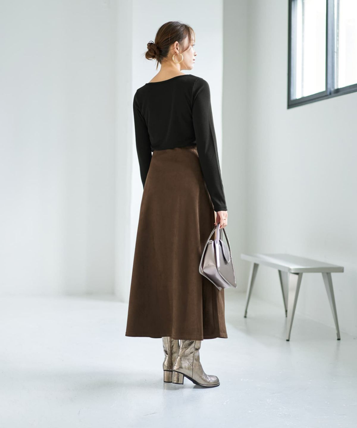 着用イメージ 167cm ブラウン Mサイズ