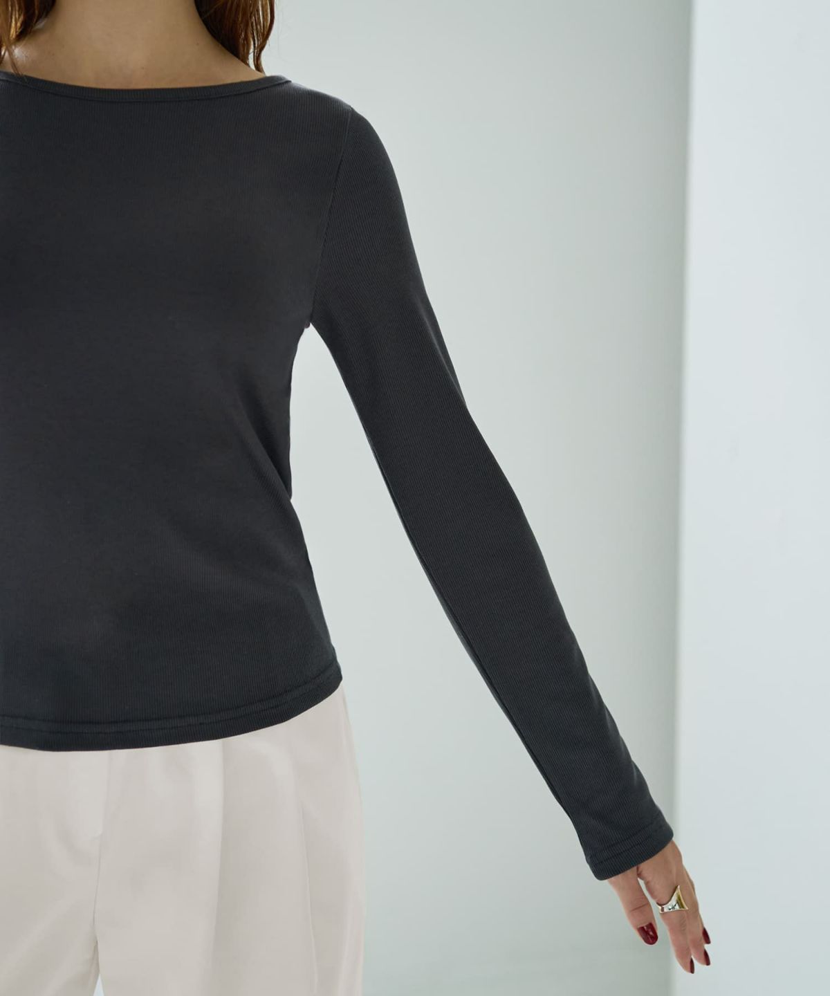 着用イメージ 167cm チャコール