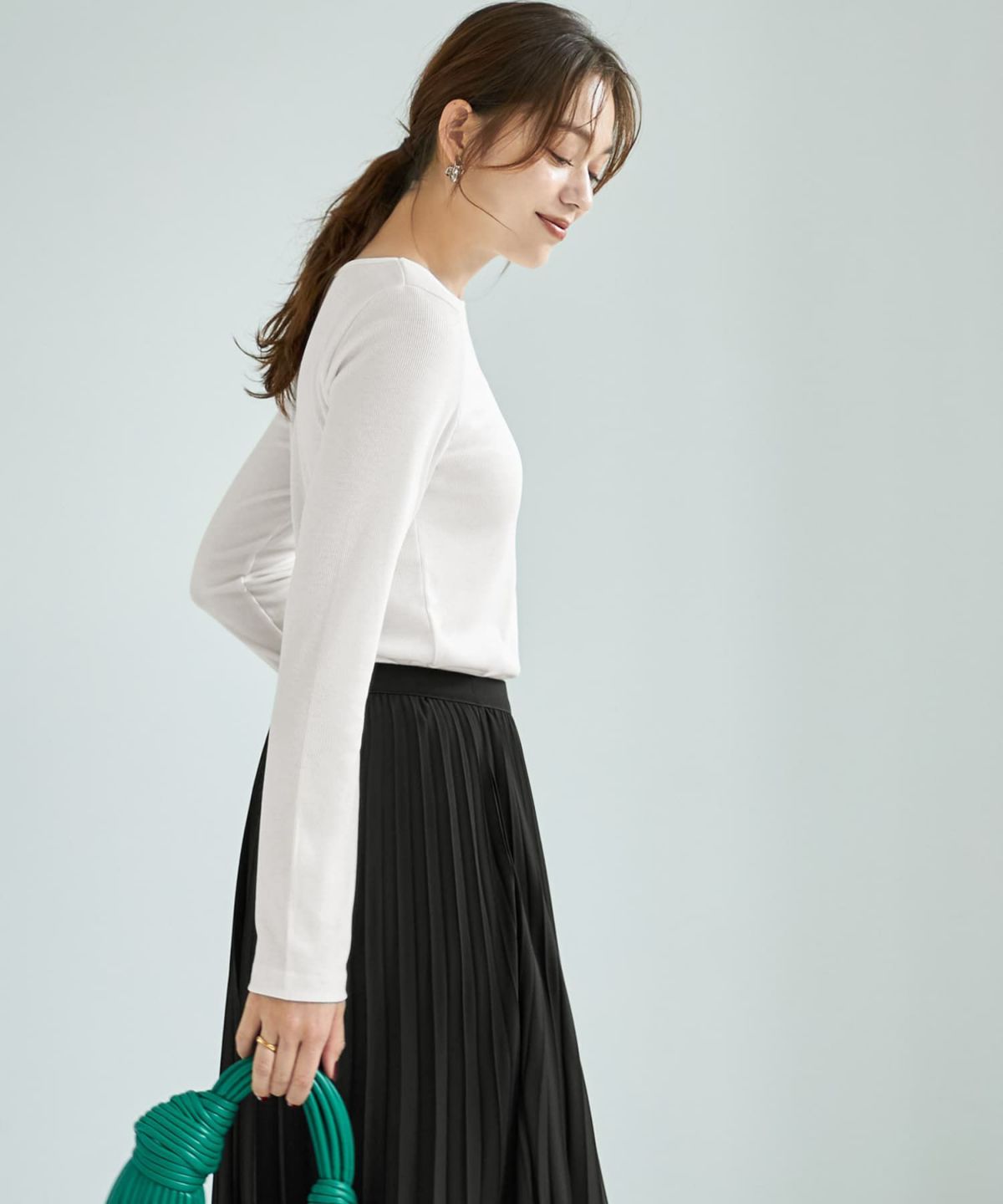 着用イメージ 167cm ホワイト