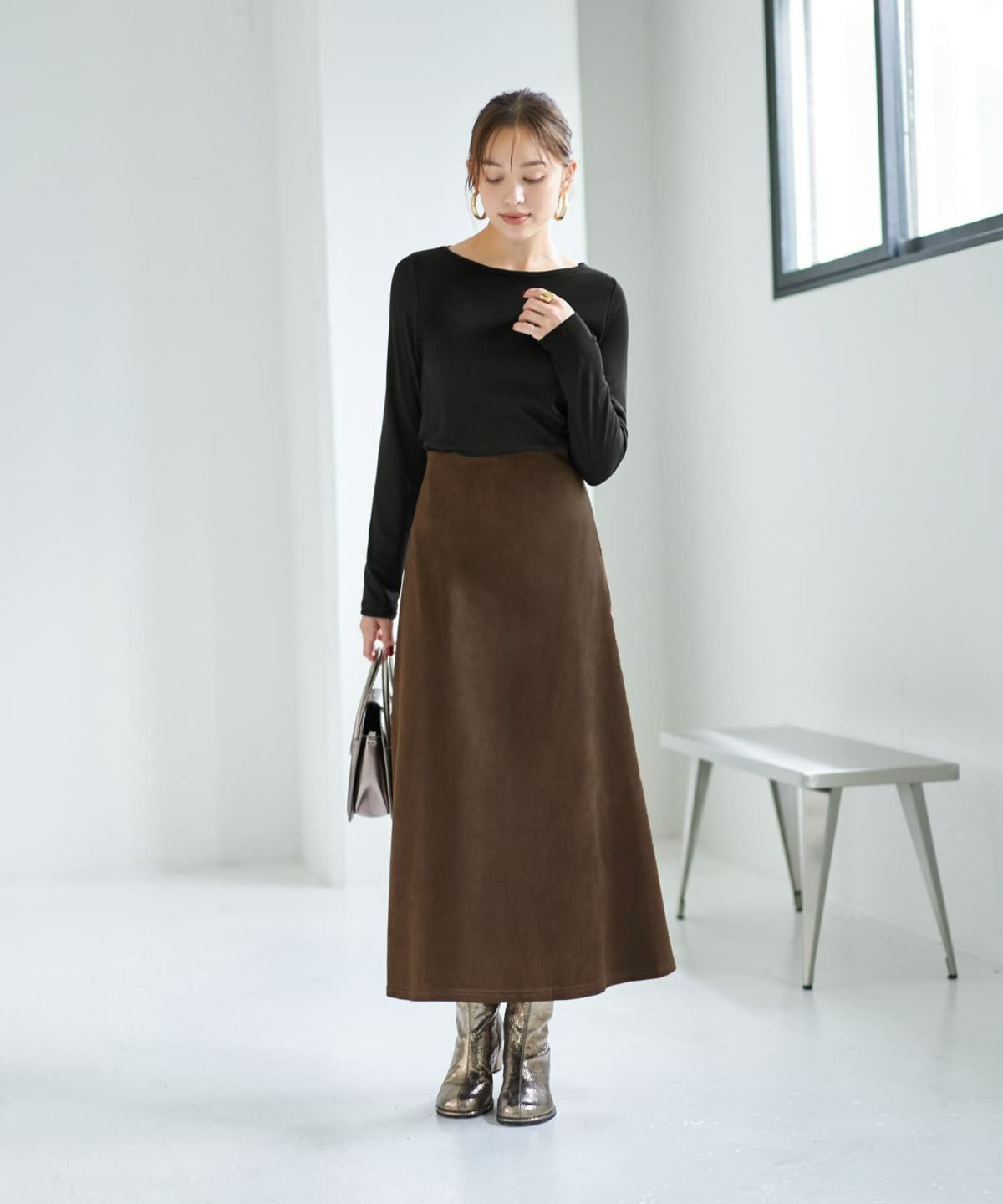 着用イメージ 167cm ブラック