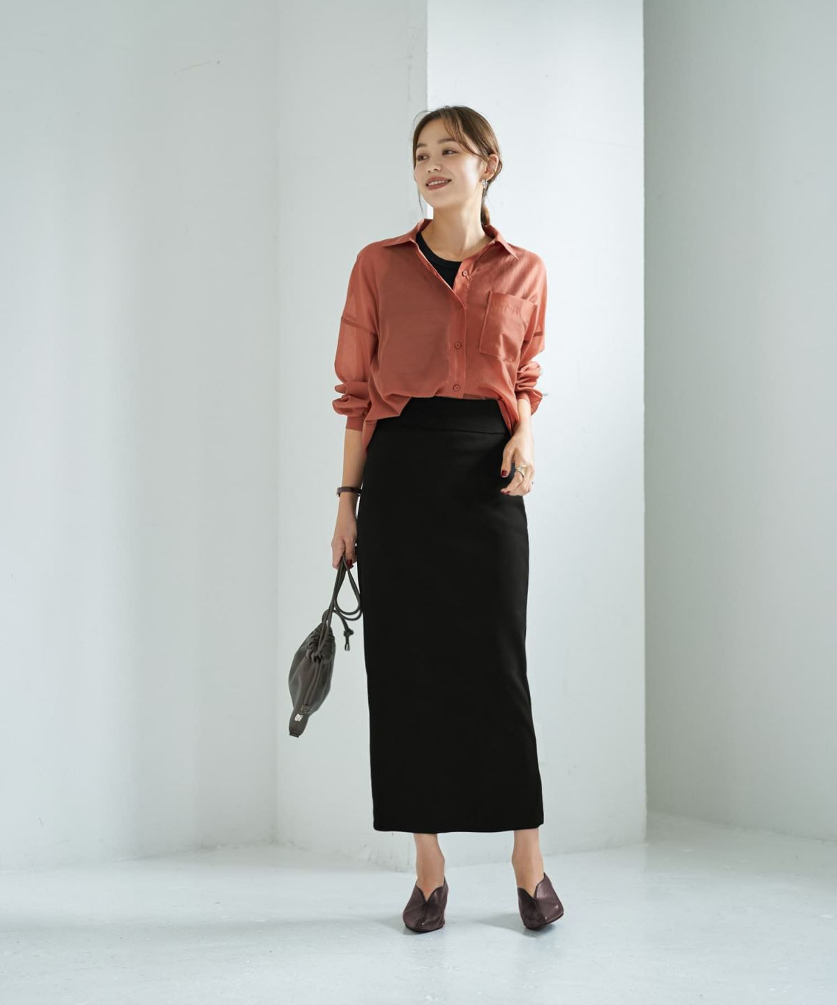 着用イメージ 167cm ブラック