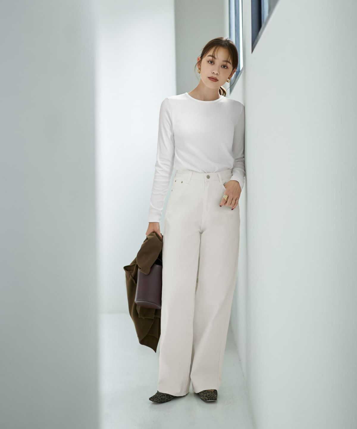 着用イメージ 167cm アイボリー Sサイズ