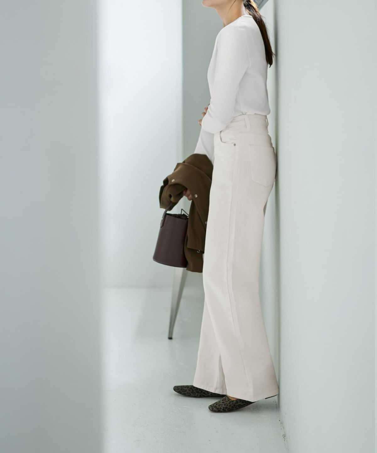 着用イメージ 167cm アイボリー Sサイズ