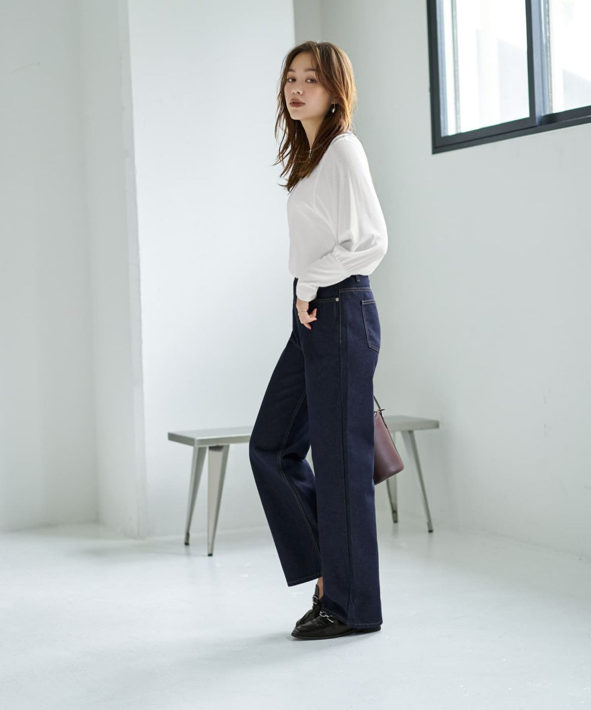 着用イメージ 167cm ネイビー Sサイズ