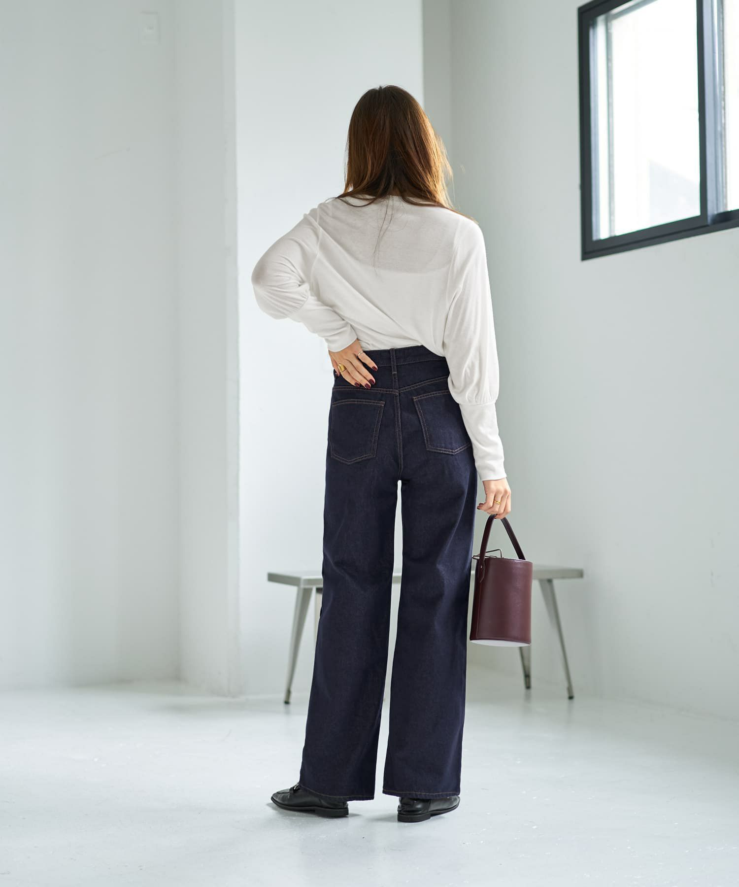 着用イメージ 167cm ネイビー Sサイズ