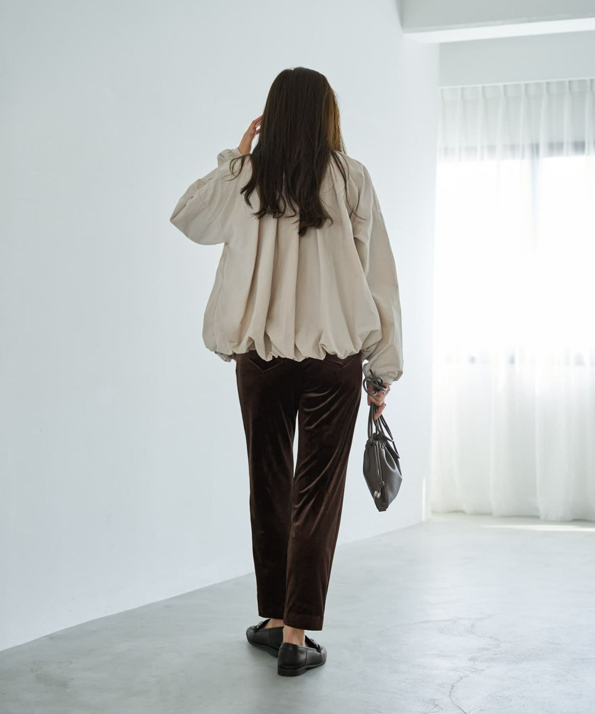 着用イメージ 166cm エクリュベージュ