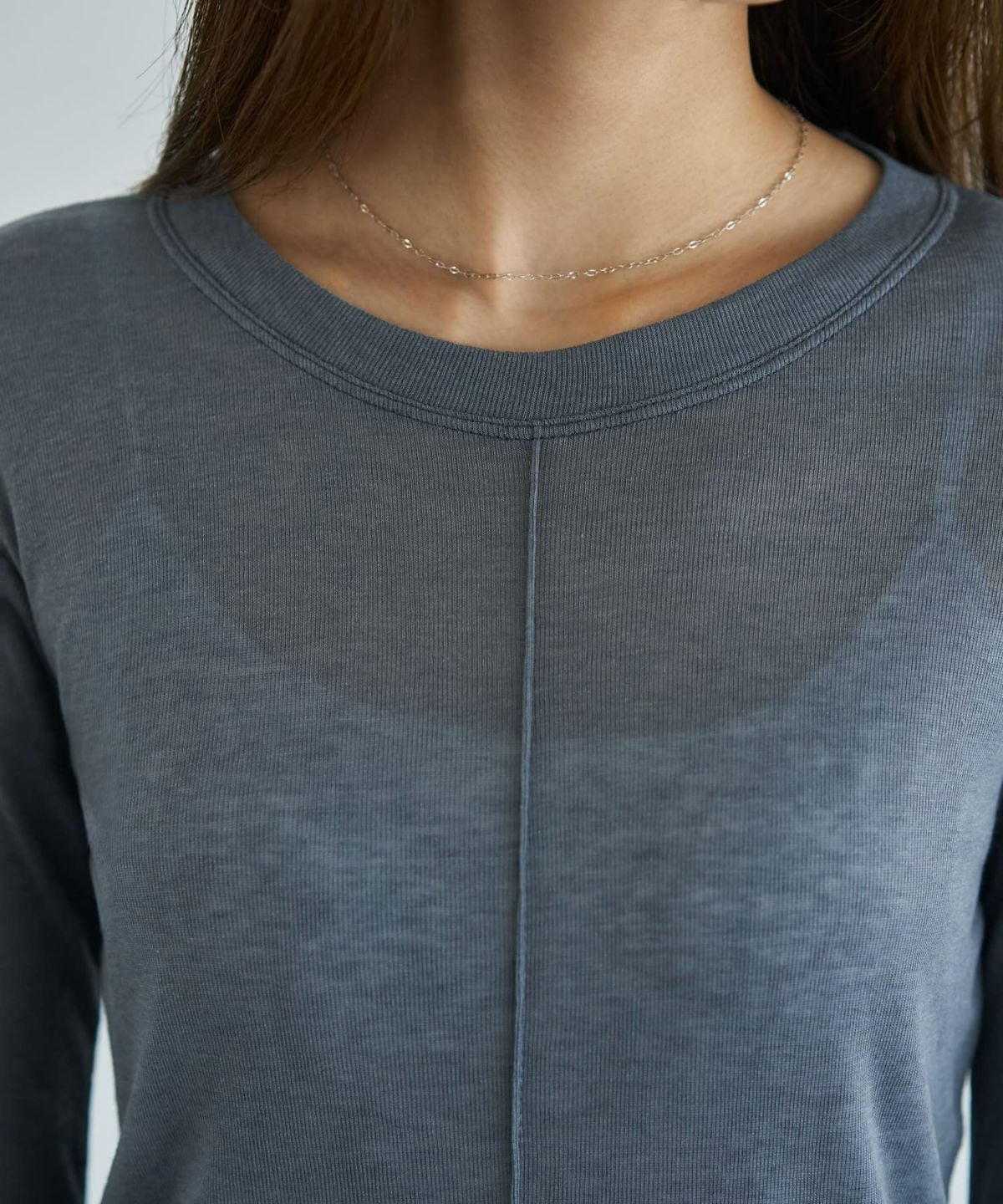 着用イメージ 166cm ブルーグレー