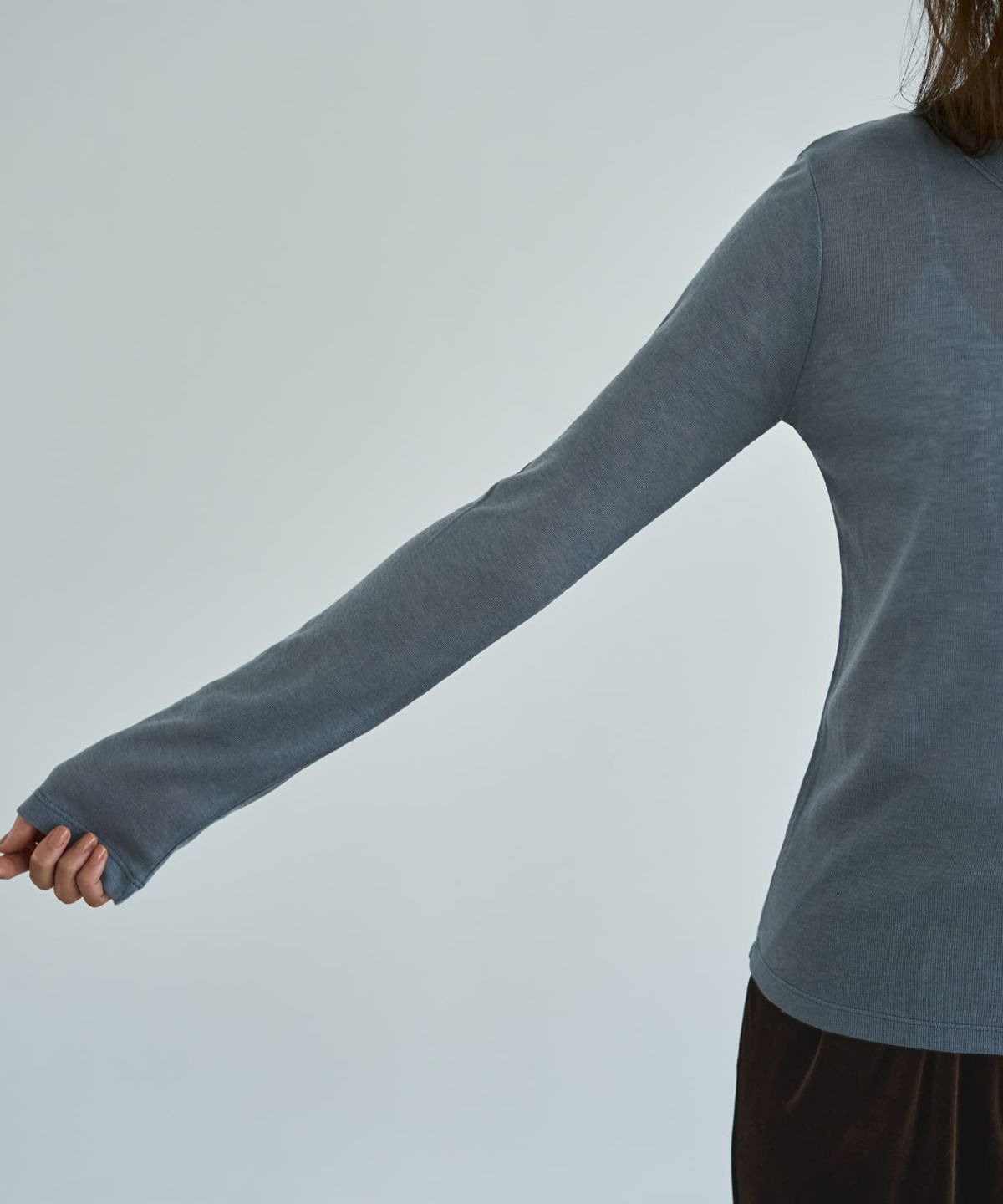 着用イメージ 166cm ブルーグレー