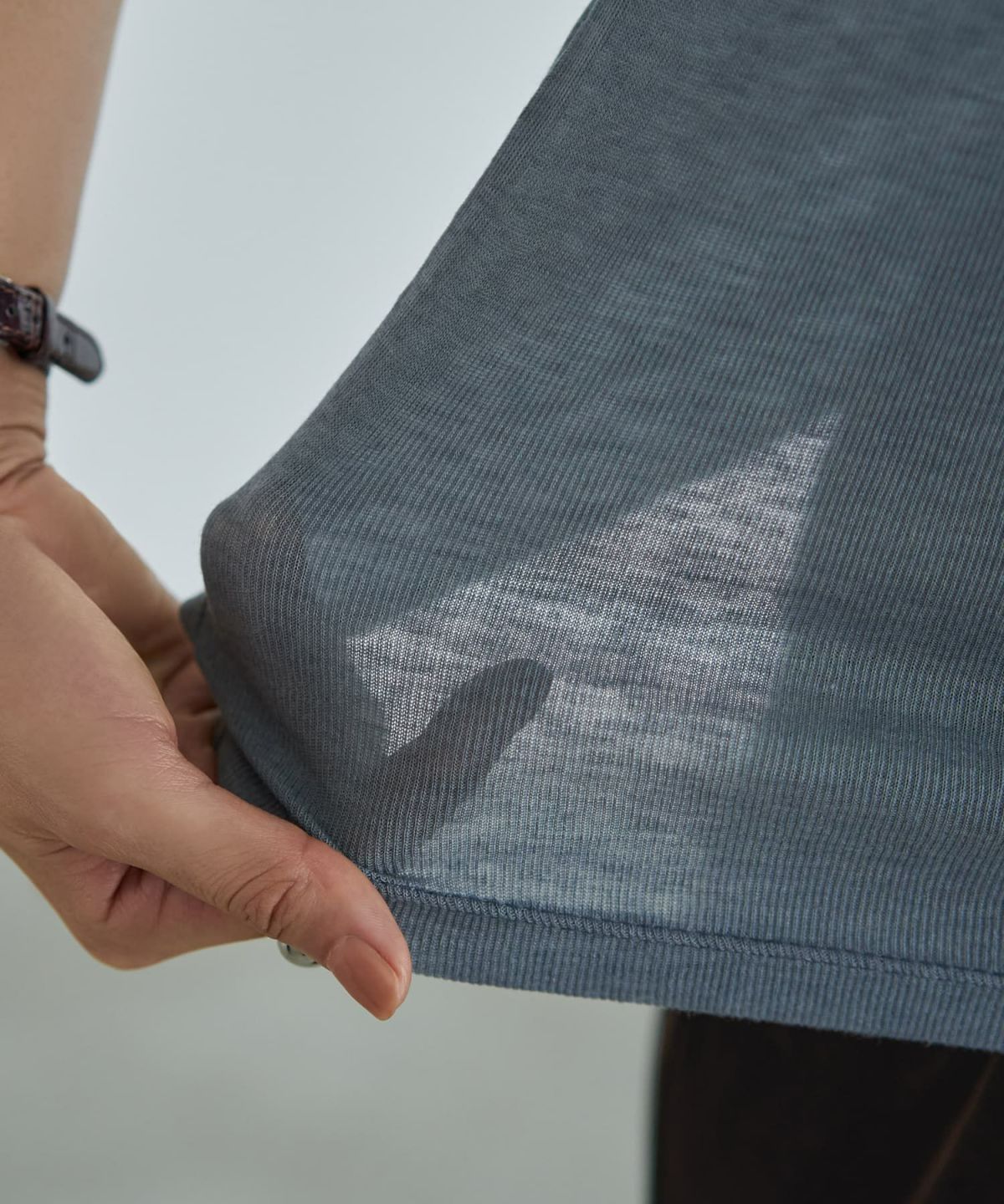 着用イメージ 166cm ブルーグレー