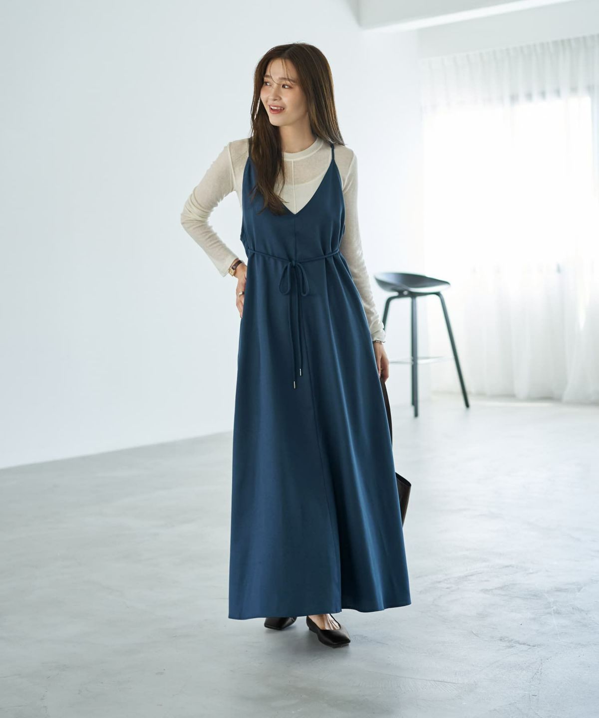 着用イメージ 166cm オフホワイト