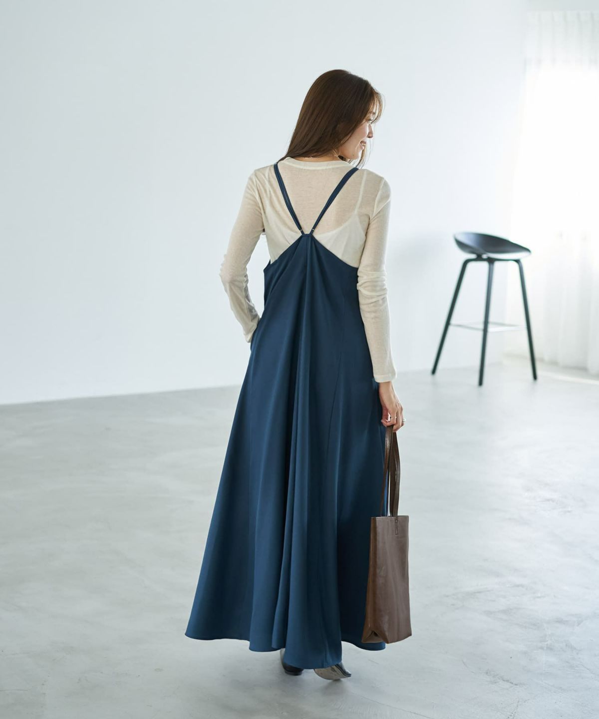 着用イメージ 166cm オフホワイト