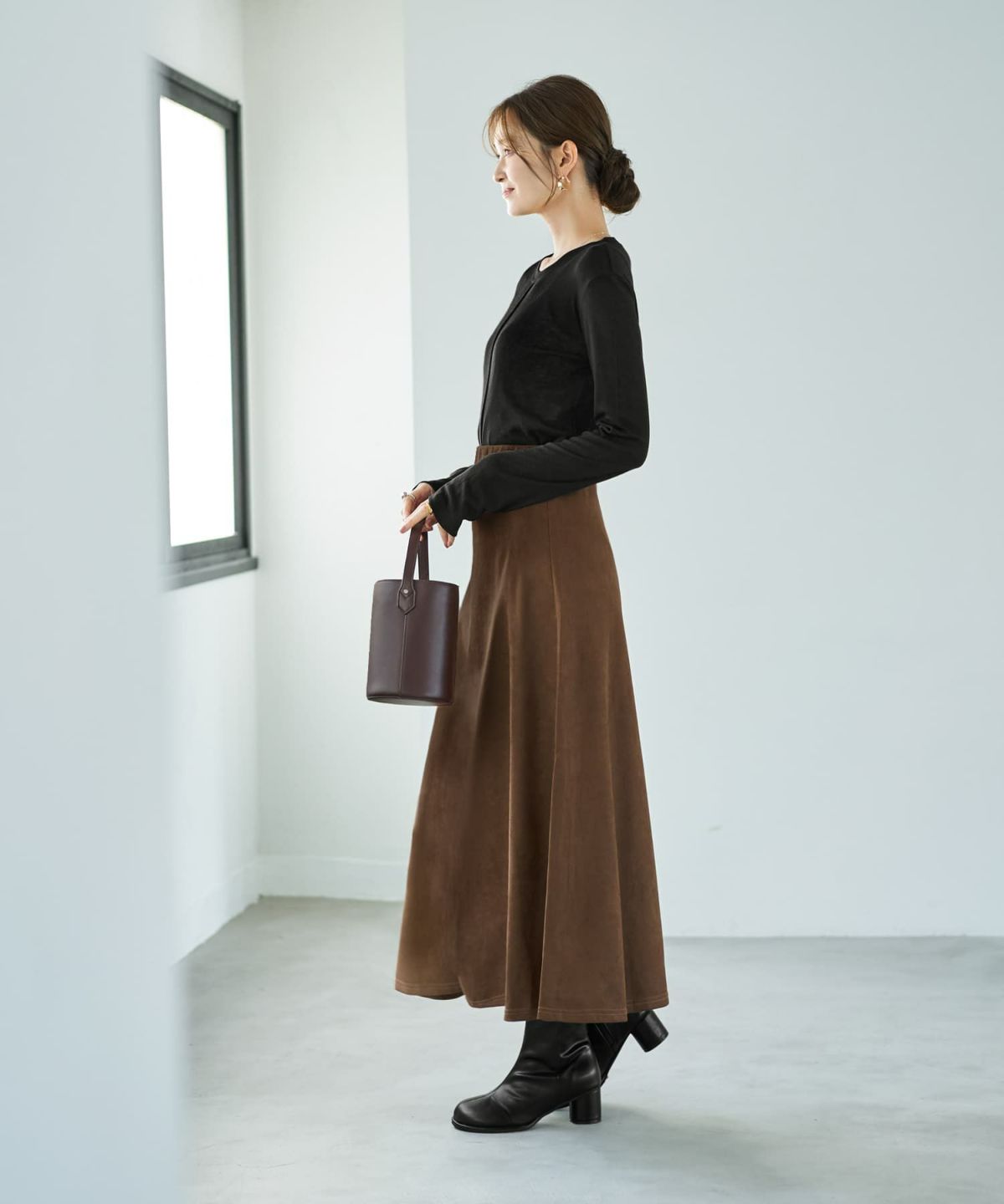 着用イメージ 166cm ブラック