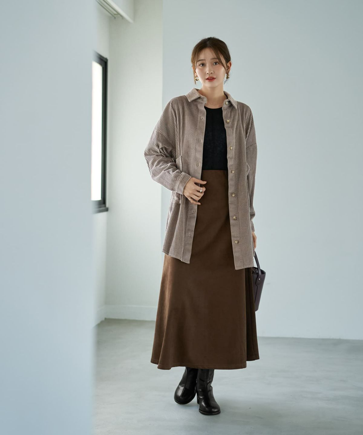 着用イメージ 166cm ブラック