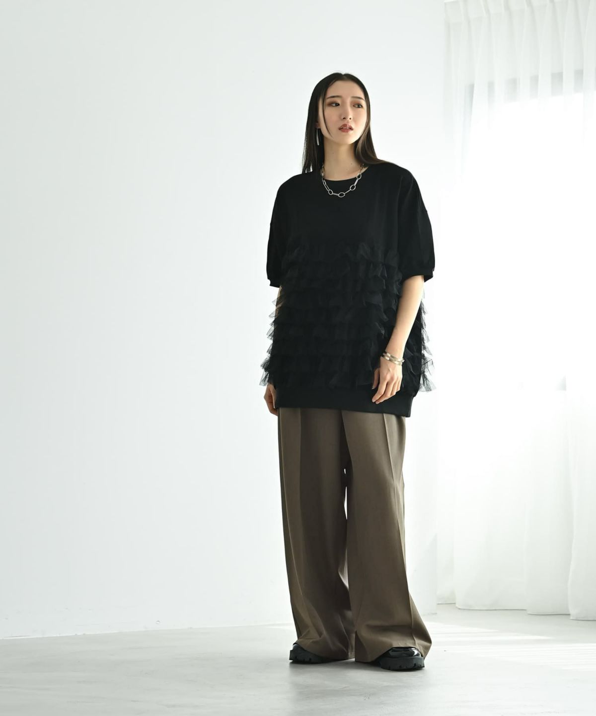 着用イメージ 169cm ブラック