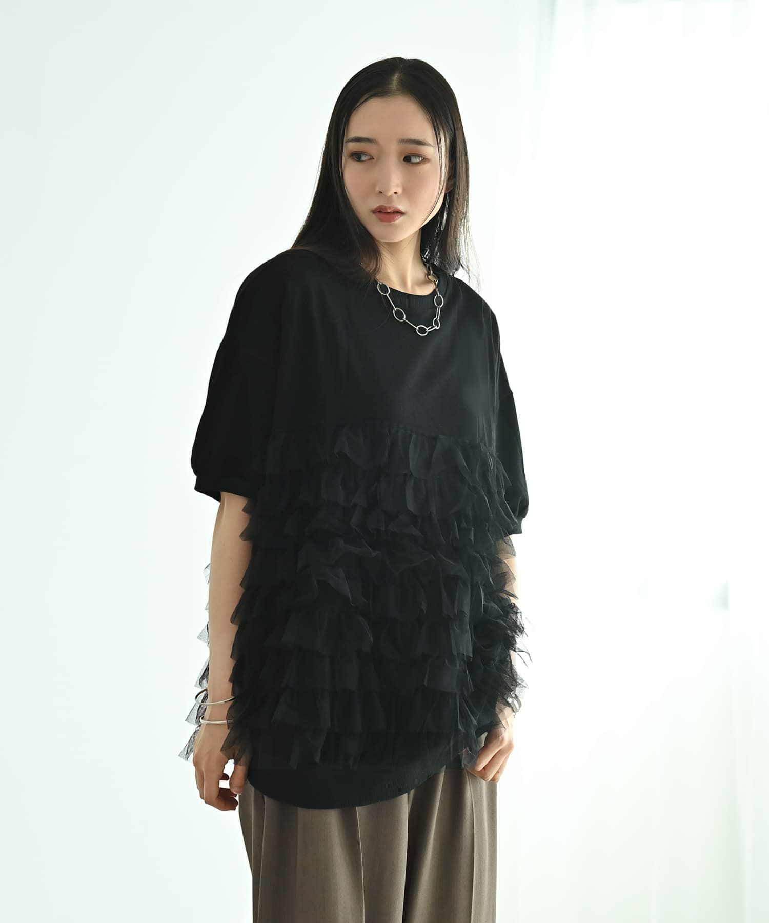 着用イメージ 169cm ブラック