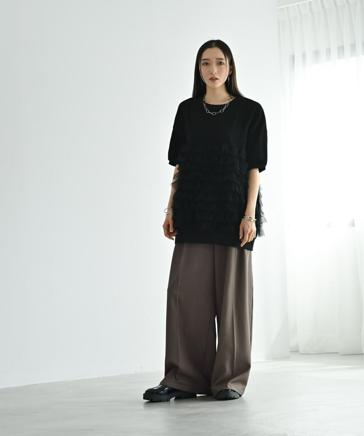 着用イメージ 169cm ブラック
