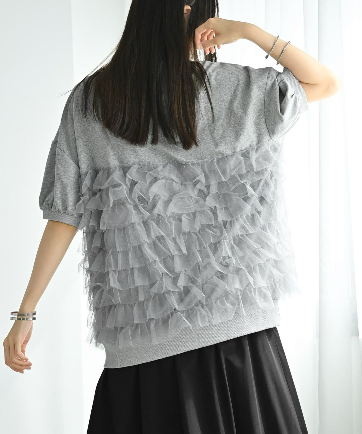 着用イメージ 169cm グレー