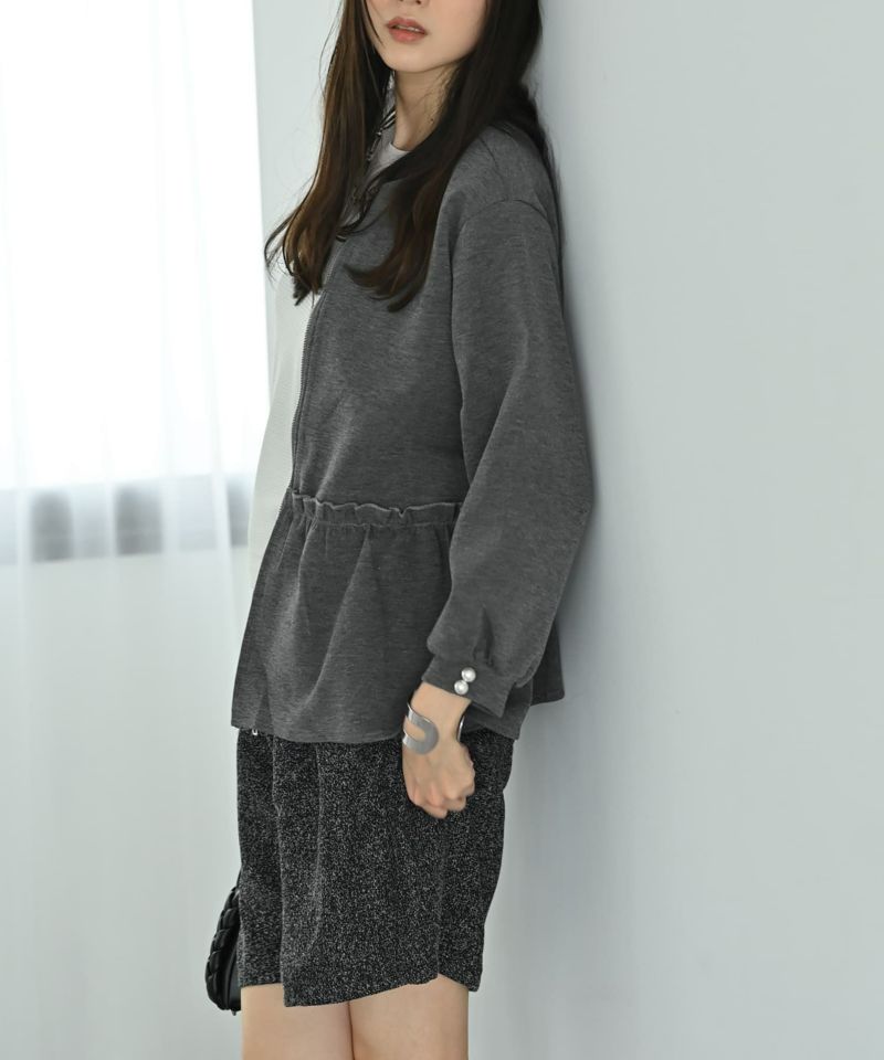 美品　TO BE CHIC ペプラム　ブルゾン　リモンタ BLK001】ペプラムジップブルゾン | おしゃれな大人レディース