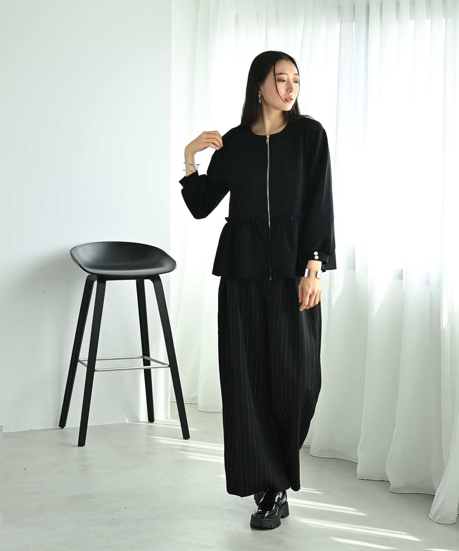 着用イメージ 169cm ブラック