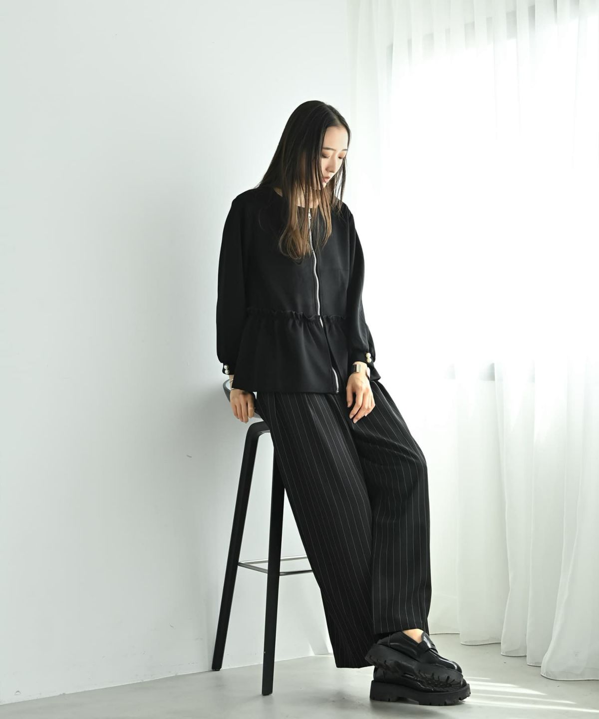 着用イメージ 169cm ブラック