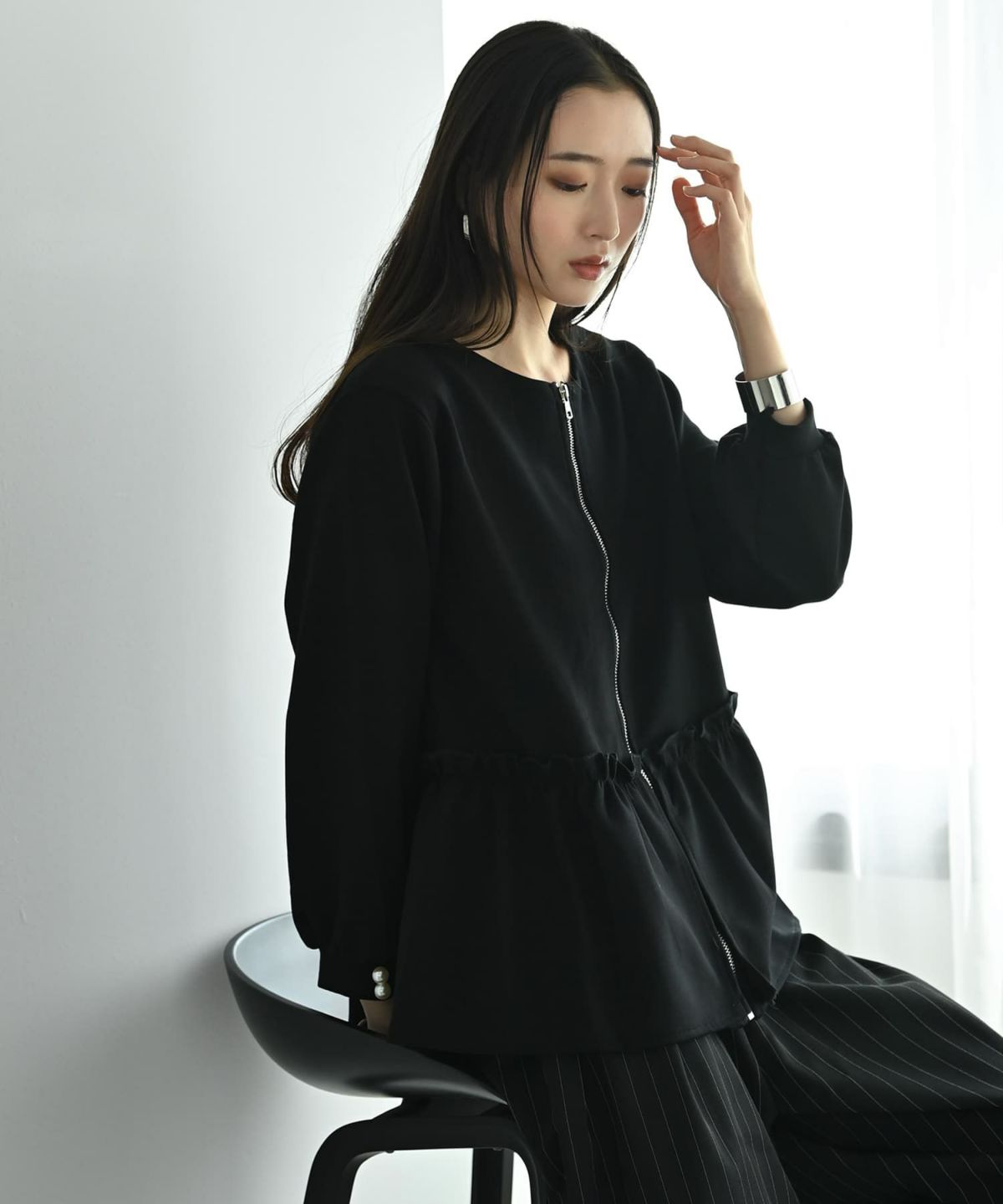 着用イメージ 169cm ブラック