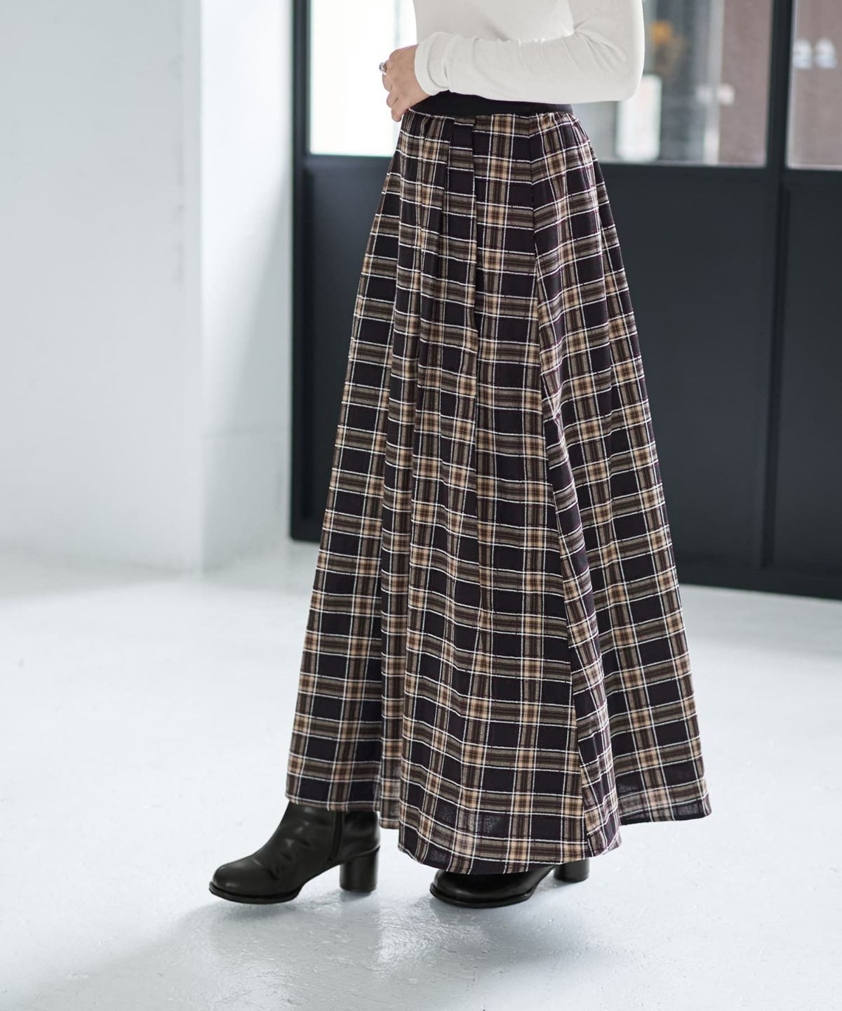 着用イメージ 166cm ブラックミックス 02サイズ