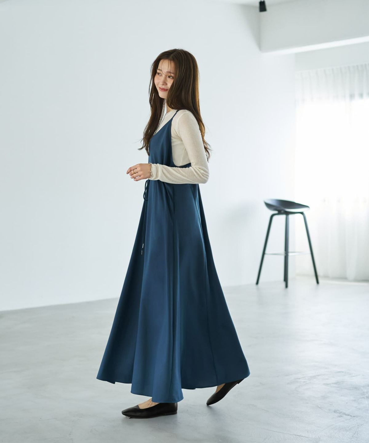 着用イメージ 166cm コバルトブルー 02サイズ