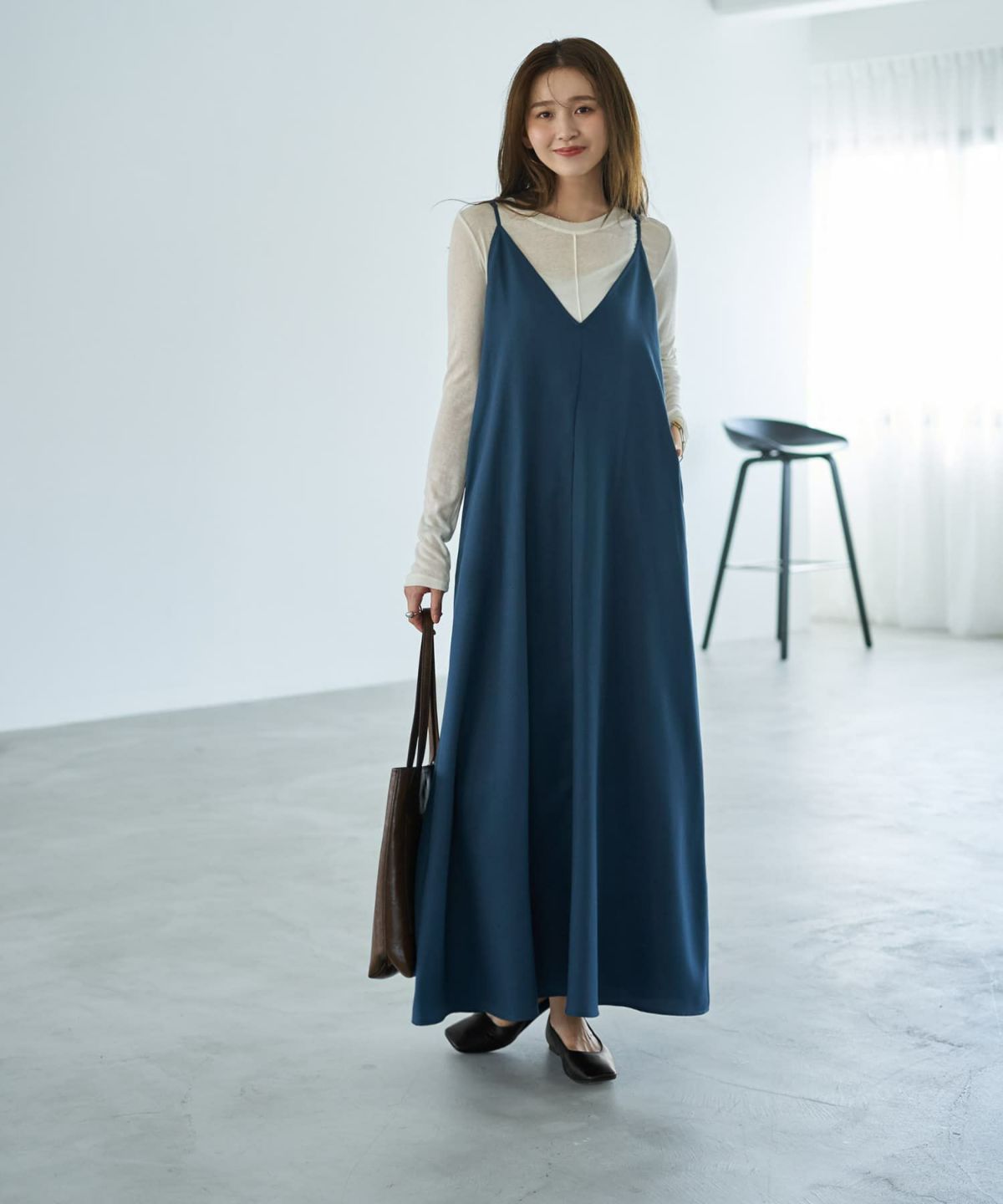 着用イメージ 166cm コバルトブルー 02サイズ