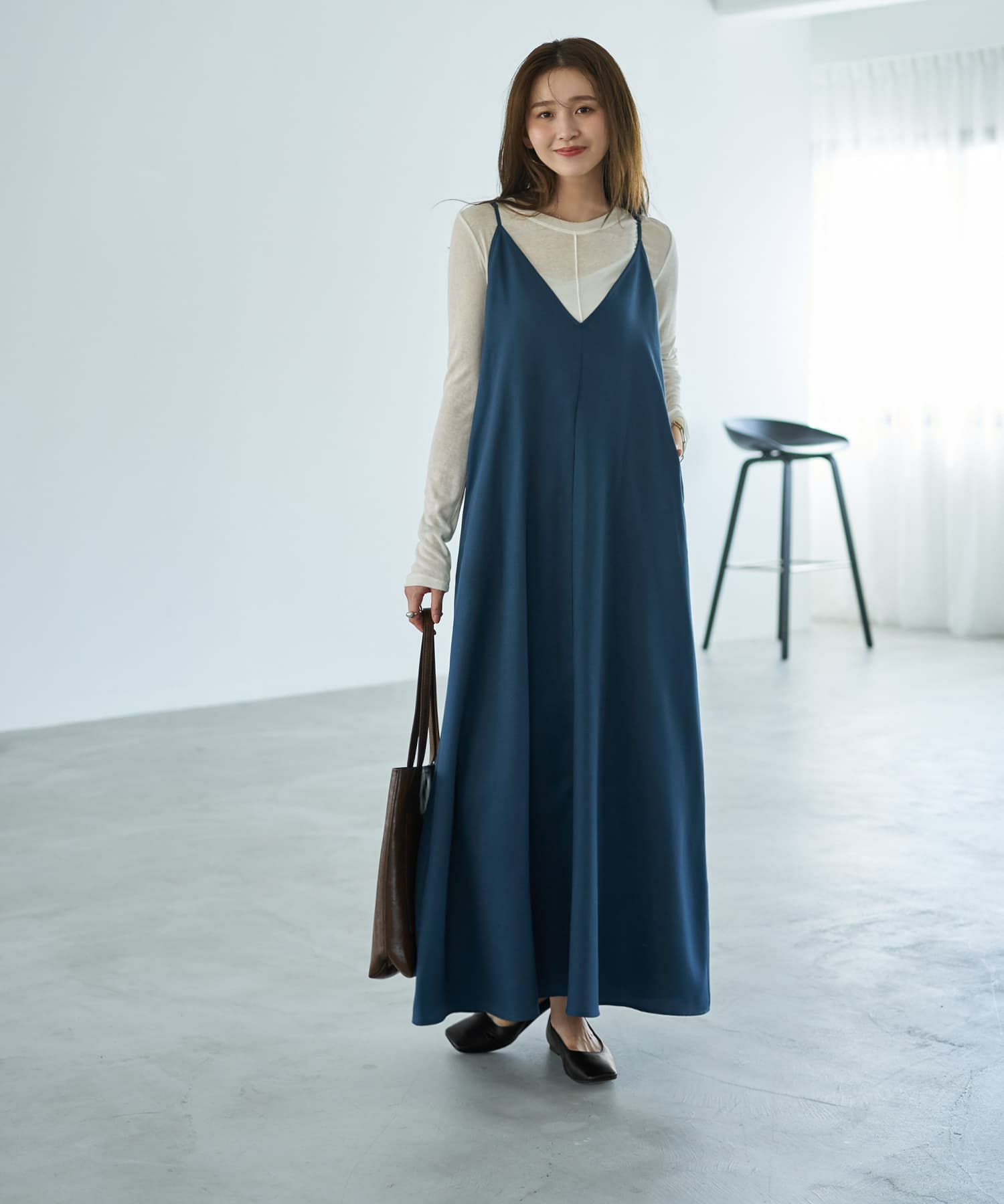 着用イメージ 166cm コバルトブルー 02サイズ