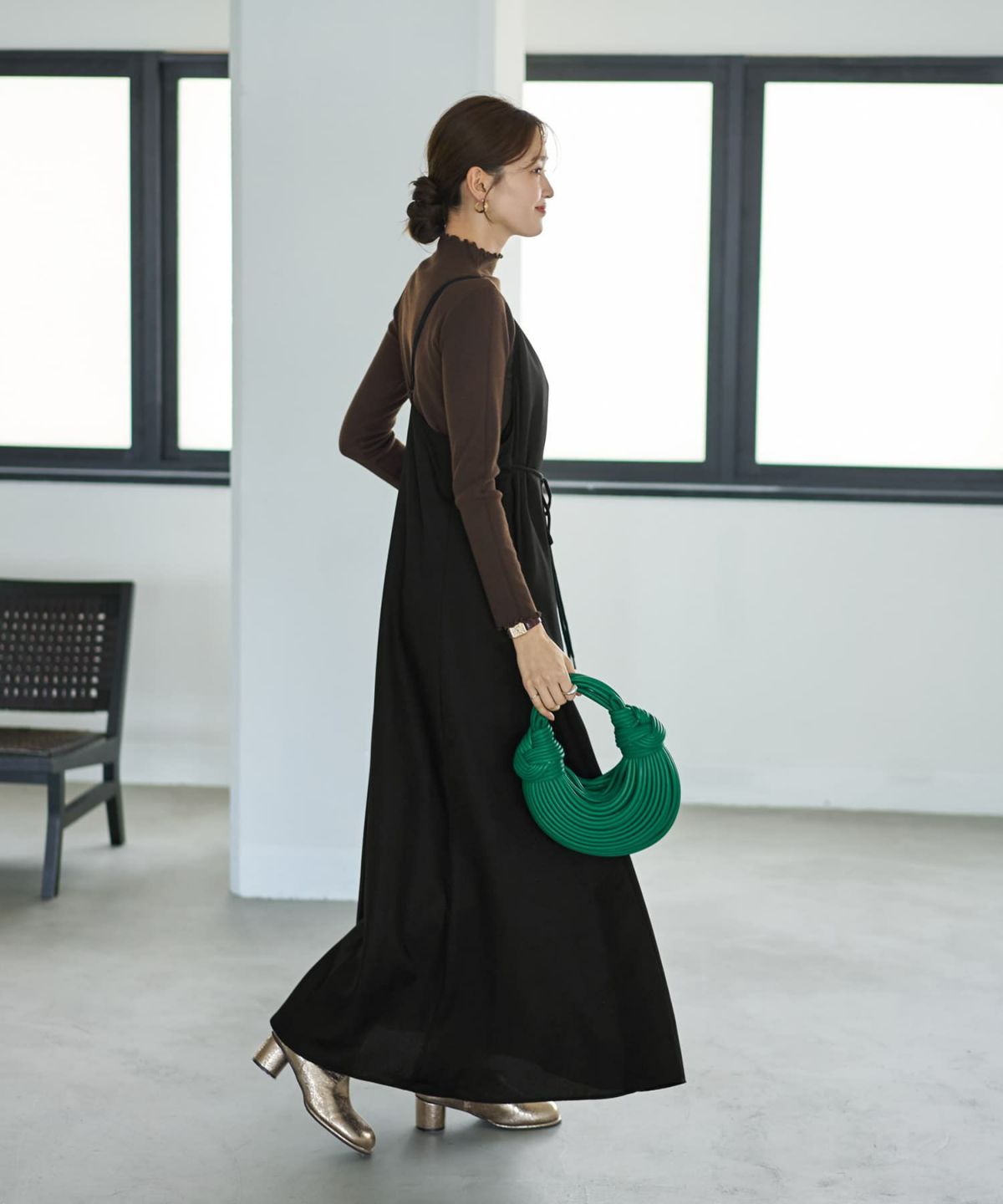 着用イメージ 166cm ブラック 02サイズ