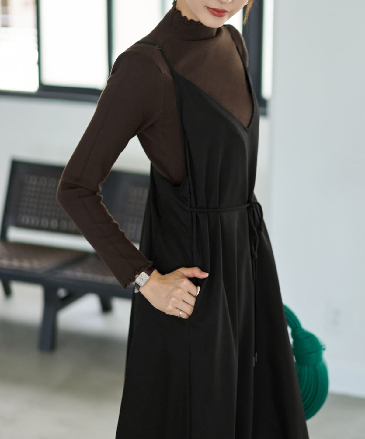 着用イメージ 166cm ブラック 02サイズ