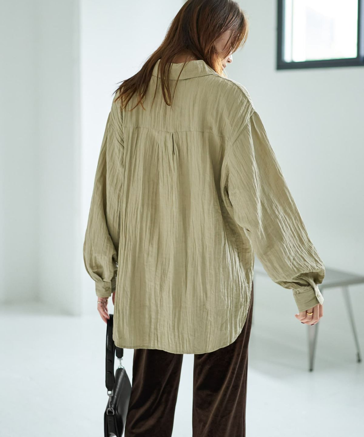 着用イメージ 167cm ライトカーキ