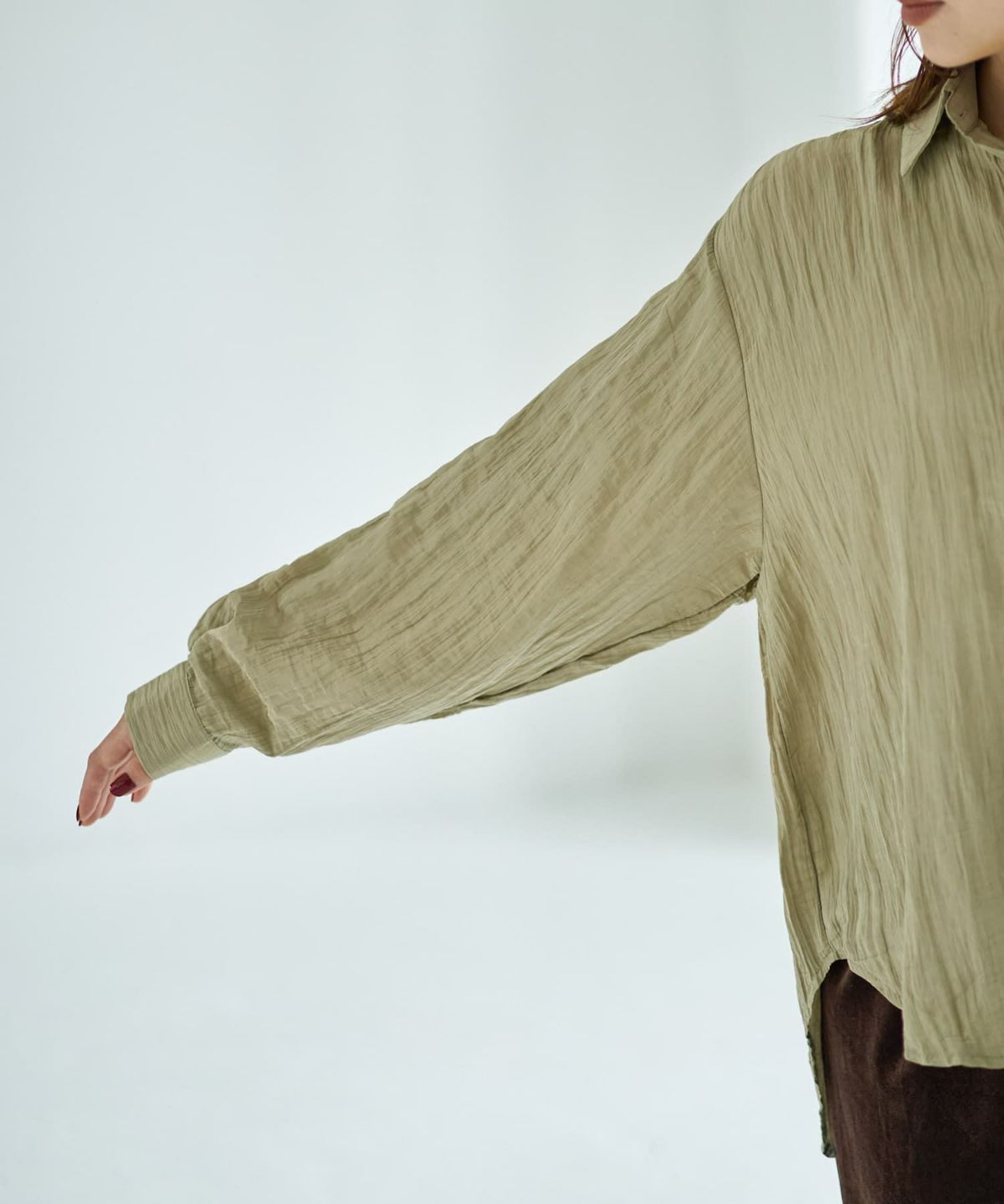 着用イメージ 167cm ライトカーキ