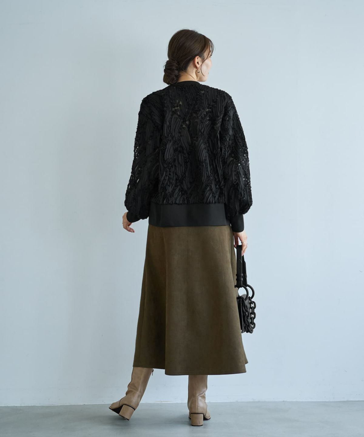 着用イメージ 166cm ブラック