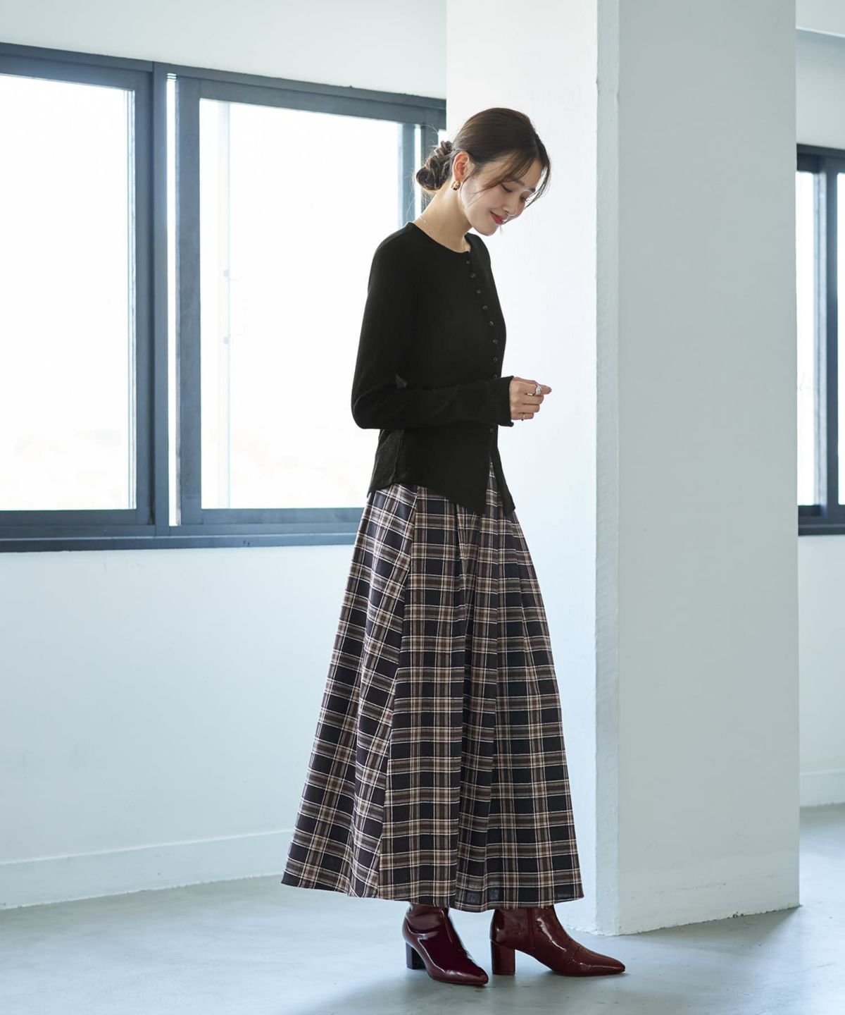 着用イメージ 166cm ブラック