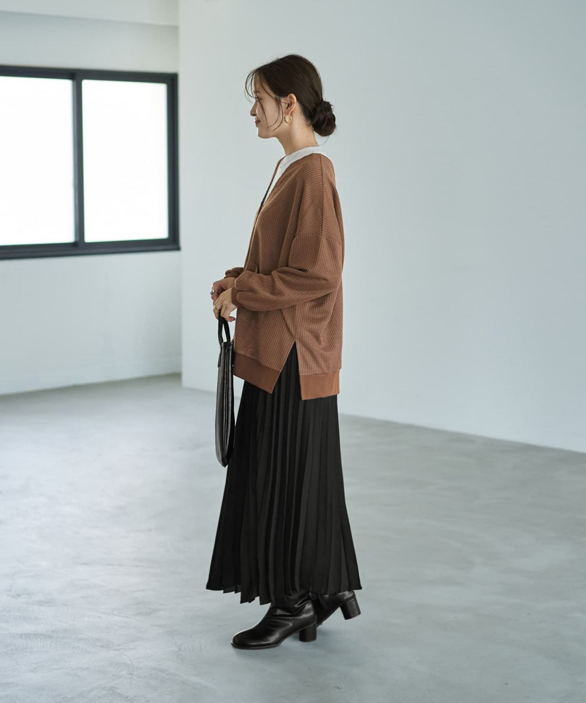 着用イメージ 166cm ブラウン