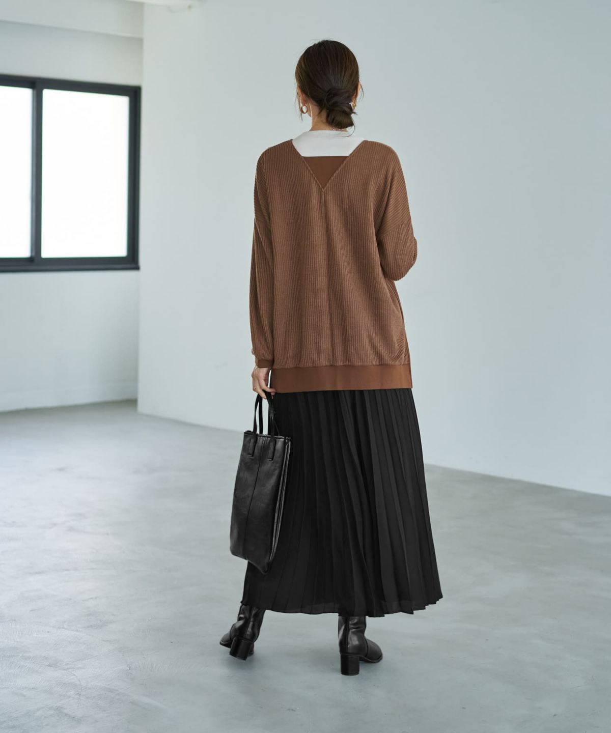 着用イメージ 166cm ブラウン