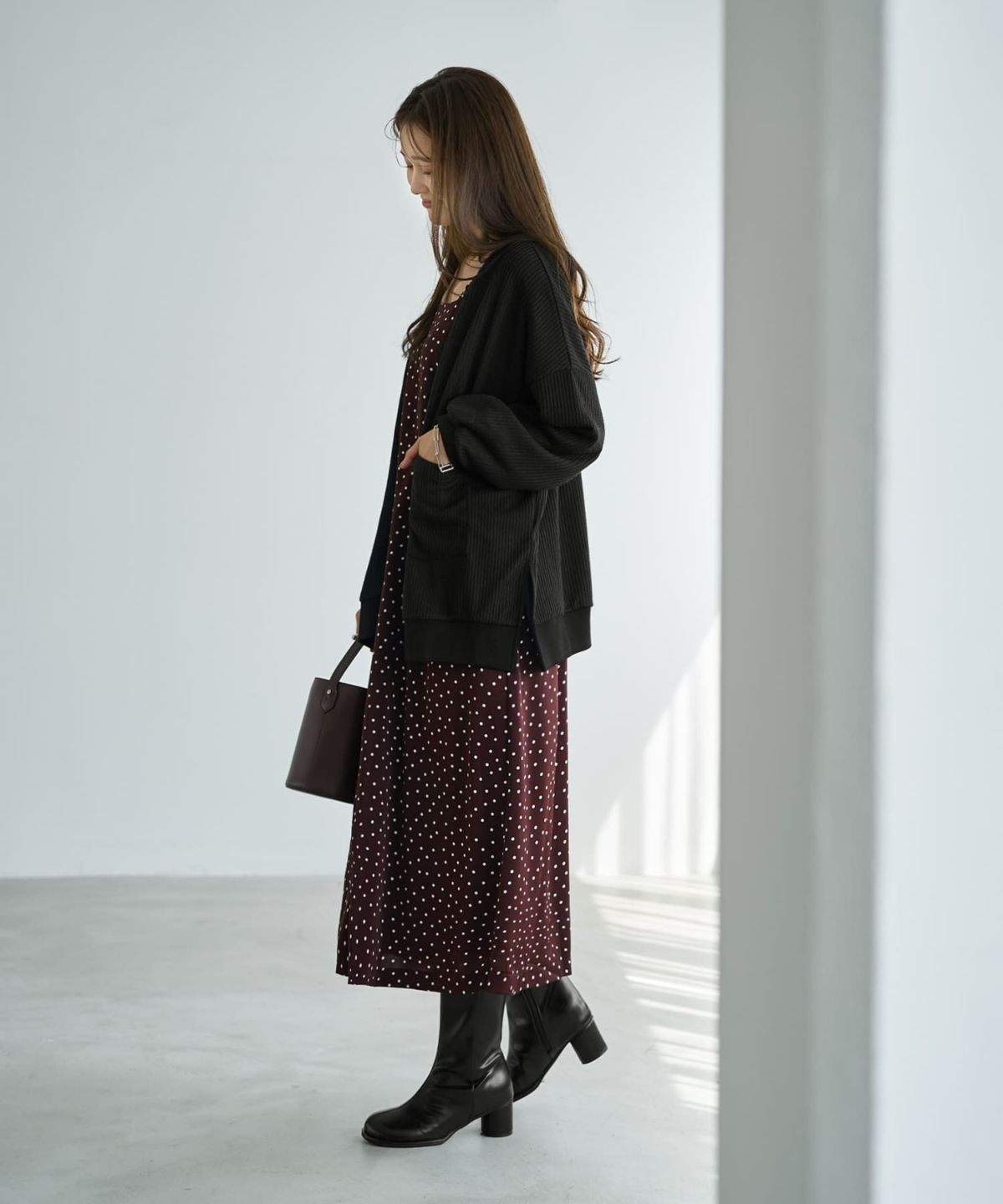 着用イメージ 166cm ブラック